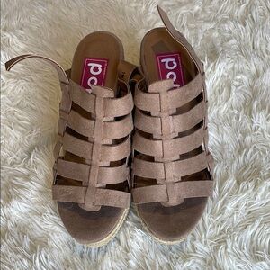 Pop Tan Espadrilles Gladiator Style. New*